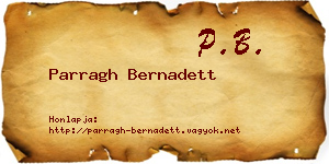 Parragh Bernadett névjegykártya