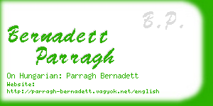 bernadett parragh business card